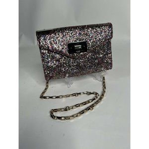 Kate Spade New York Womens Sonia Crossbody Bag Multicolor Flap Chain Glitter S